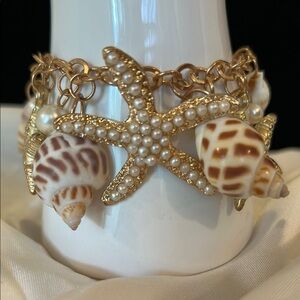 Natural Seashell Charm Bracelet